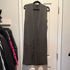 Rag & Bone Gray Ribbed long Sweater vest